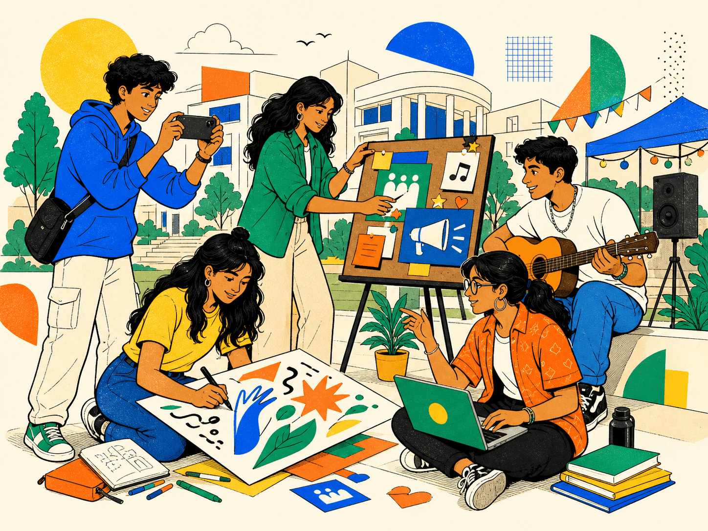 Campus Crew students creating projects and experiences together
